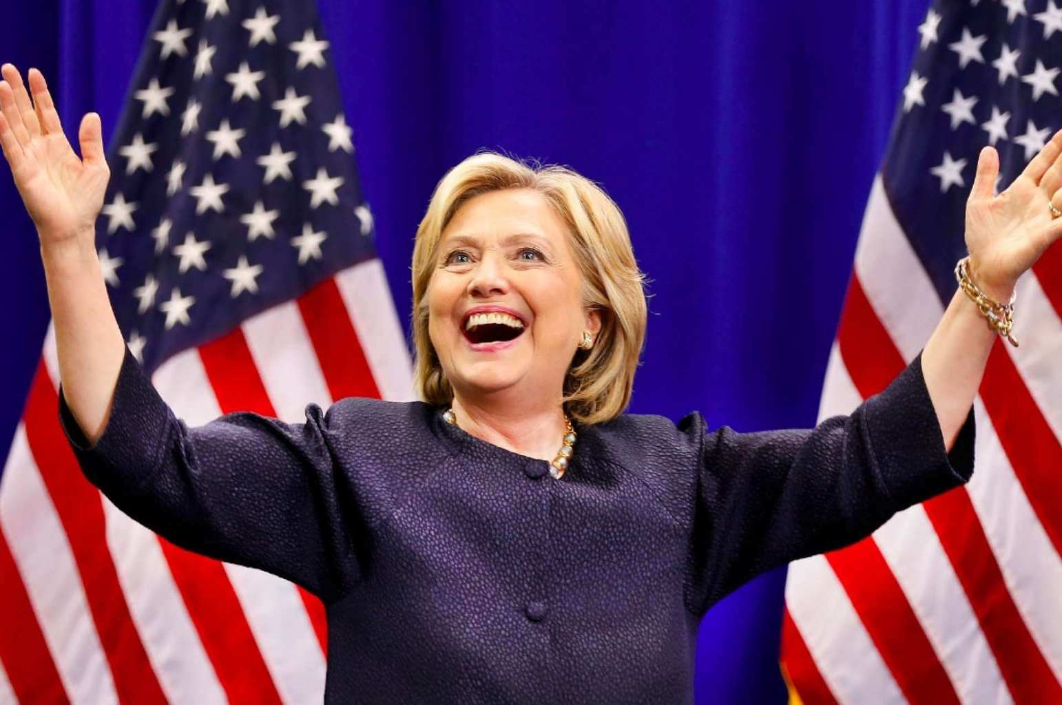 Hillary Clinton Raises Arms