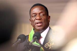 Zimbabwe's president Emmerson Mnangagwa