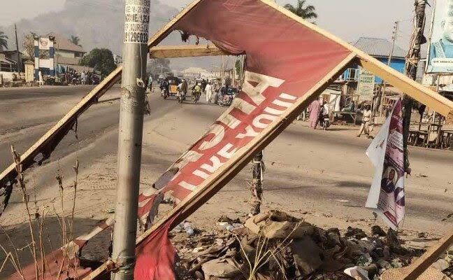 Thugs in Kogi destroy PDP billboards despite N11million advert fee