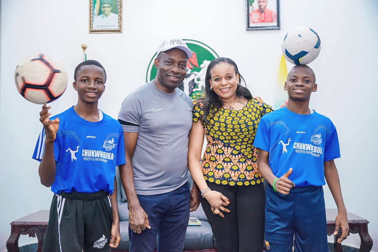 Governor Soludo Gives Scholarship To Anambra-born Five-Time Guinness World Records Holder.