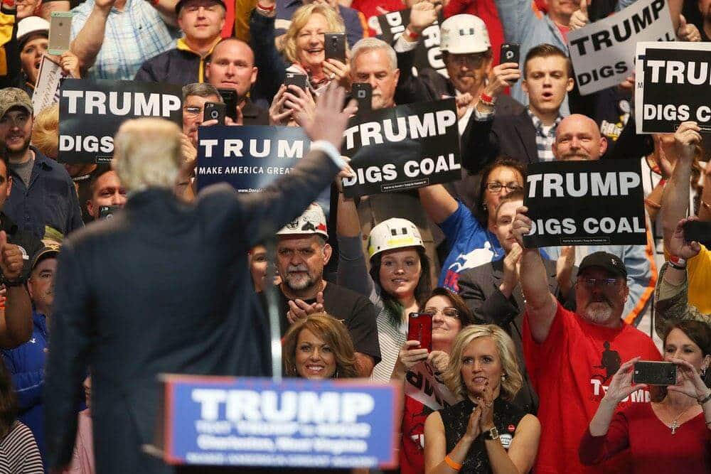 Trump speaks to coal miners