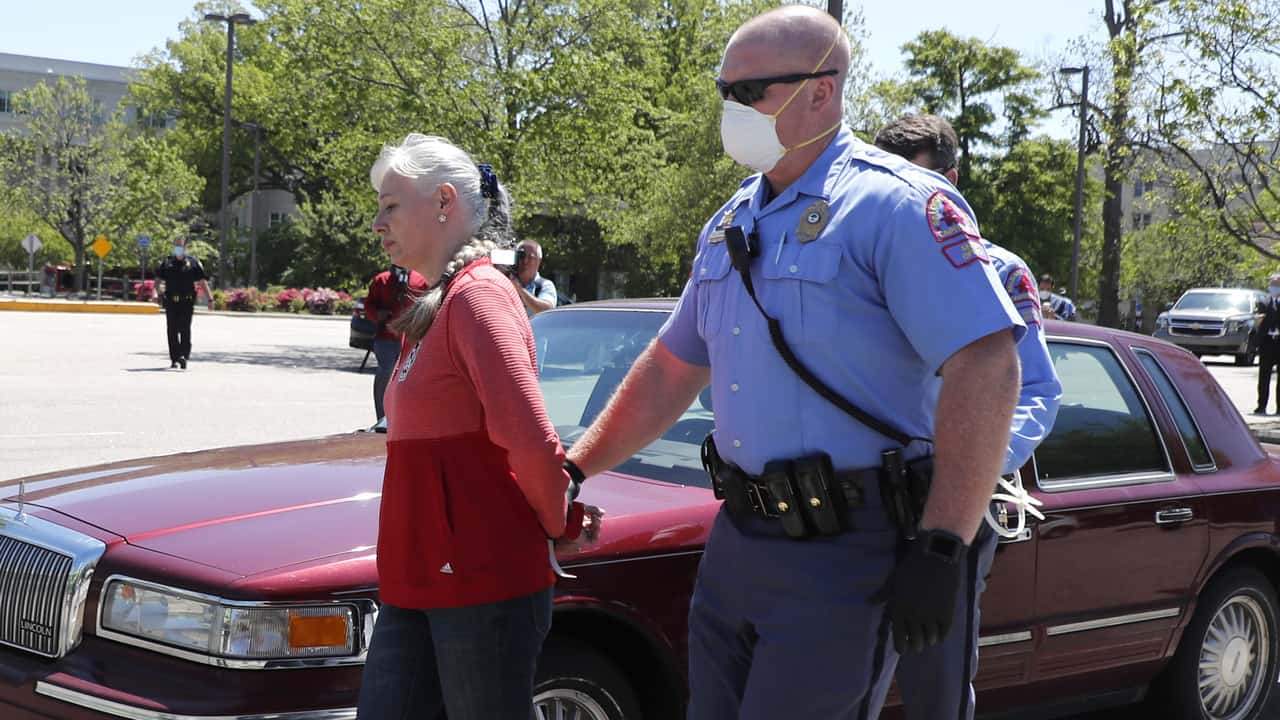 Protester arrested at anti-lockdown rally in Raleigh